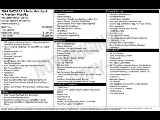 2024 Mazda Mazda3 2.5 Turbo Premium Plus Package