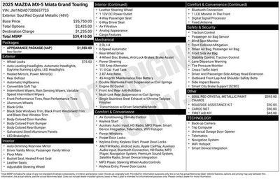2025 Mazda Mazda MX-5 Miata Grand Touring