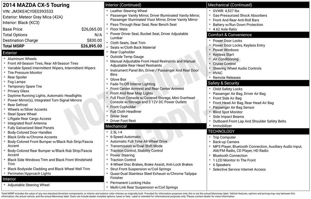 2014 Mazda Mazda CX-5 Touring