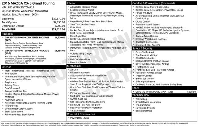 2016 Mazda Mazda CX-5 Grand Touring