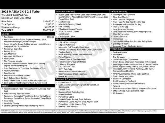 2023 Mazda Mazda CX-5 2.5 Turbo
