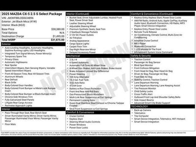 2025 Mazda Mazda CX-5 2.5 S Select Package