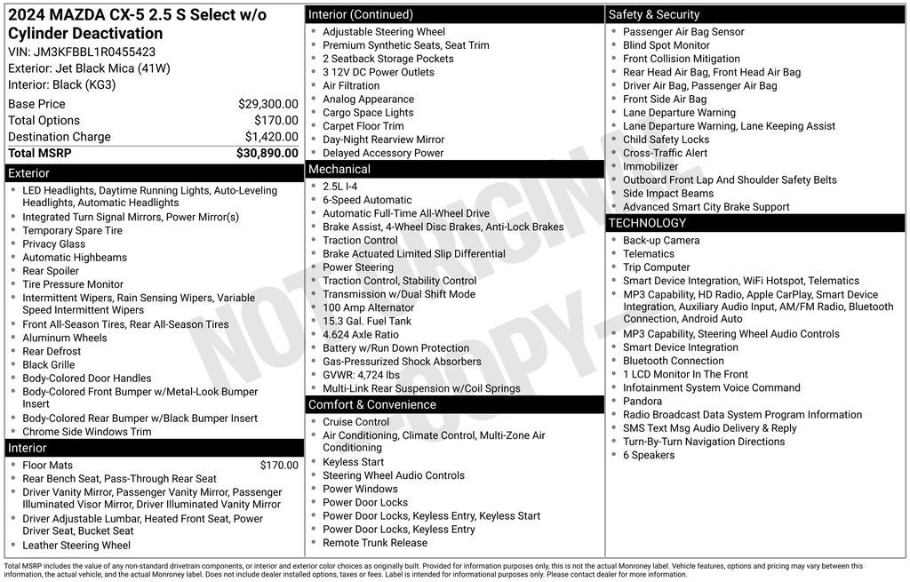 2024 Mazda Mazda CX-5 2.5 S Select Package