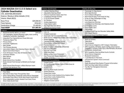 2024 Mazda Mazda CX-5 2.5 S Select Package