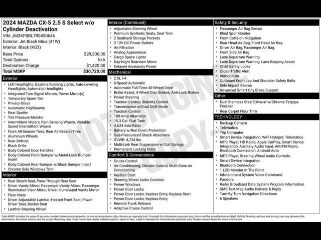 2024 Mazda Mazda CX-5 2.5 S Select Package