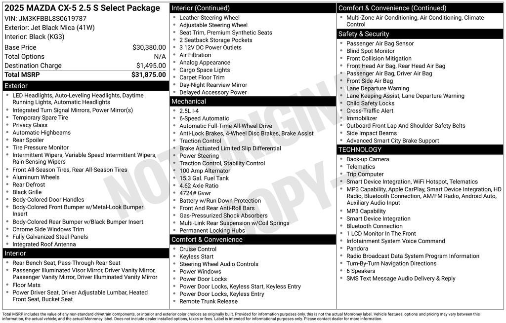 2025 Mazda Mazda CX-5 2.5 S Select Package