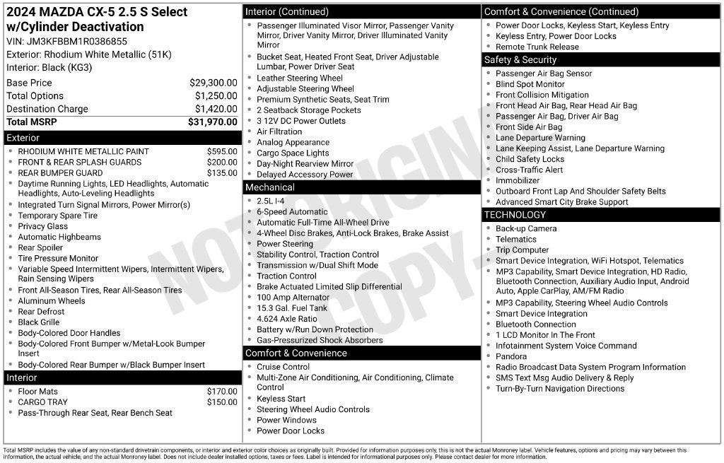 2024 Mazda Mazda CX-5 2.5 S Select Package