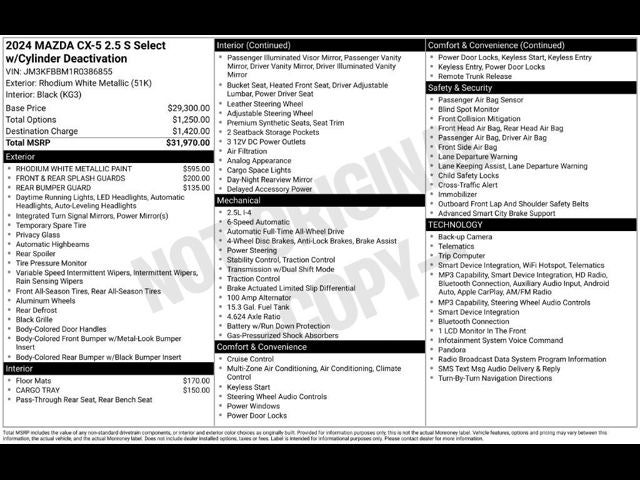 2024 Mazda Mazda CX-5 2.5 S Select Package