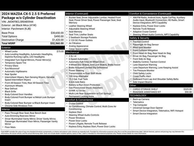 2024 Mazda Mazda CX-5 2.5 S Preferred Package