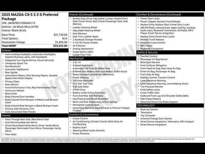 2025 Mazda Mazda CX-5 2.5 S Preferred Package