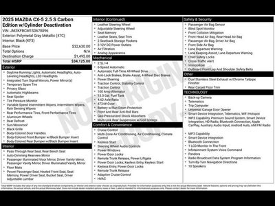 2025 Mazda Mazda CX-5 2.5 S Carbon Edition