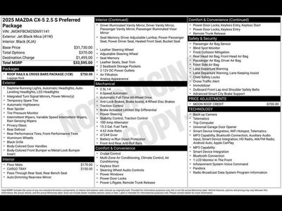 2025 Mazda Mazda CX-5 2.5 S Preferred Package