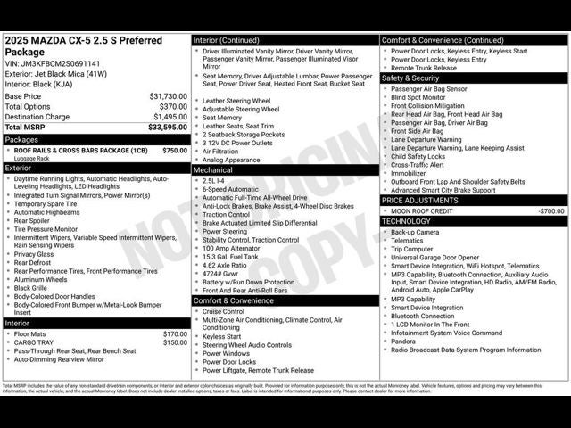 2025 Mazda Mazda CX-5 2.5 S Preferred Package