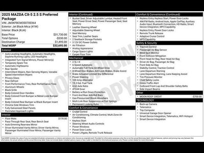 2025 Mazda Mazda CX-5 2.5 S Preferred Package