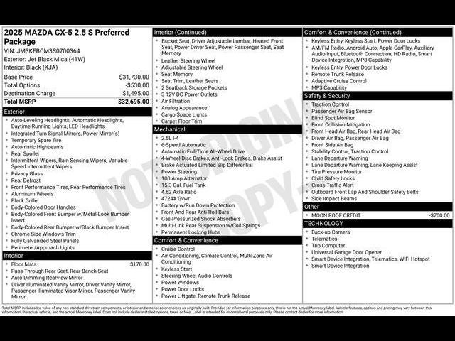 2025 Mazda Mazda CX-5 2.5 S Preferred Package