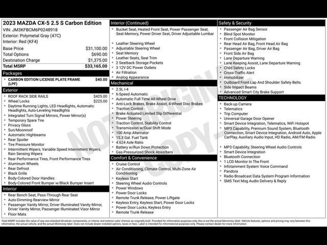 2023 Mazda Mazda CX-5 2.5 S Carbon Edition