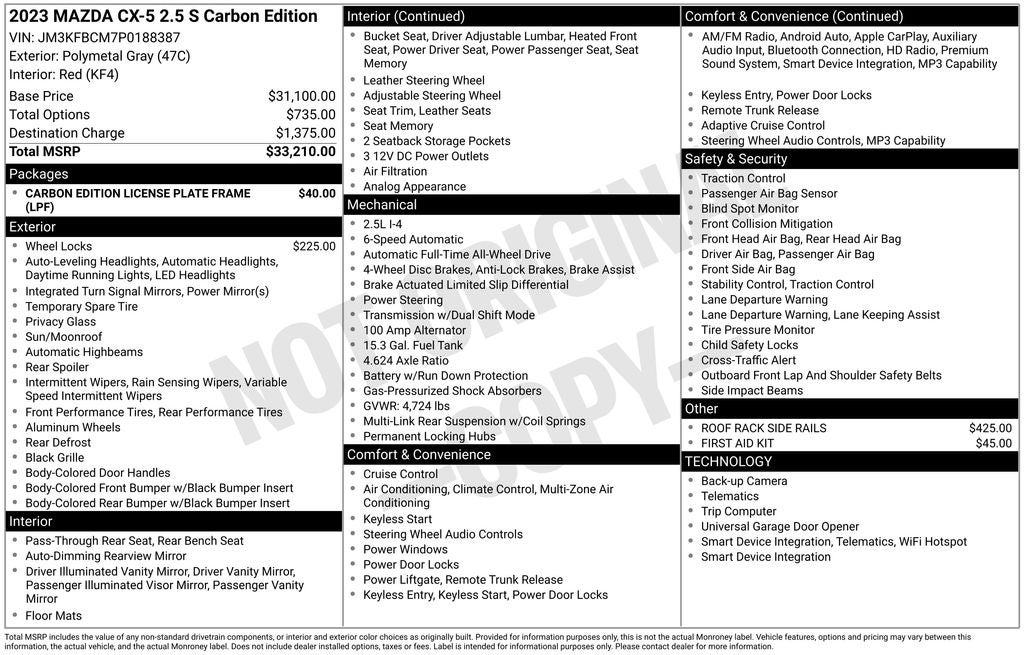 2023 Mazda Mazda CX-5 2.5 S Carbon Edition