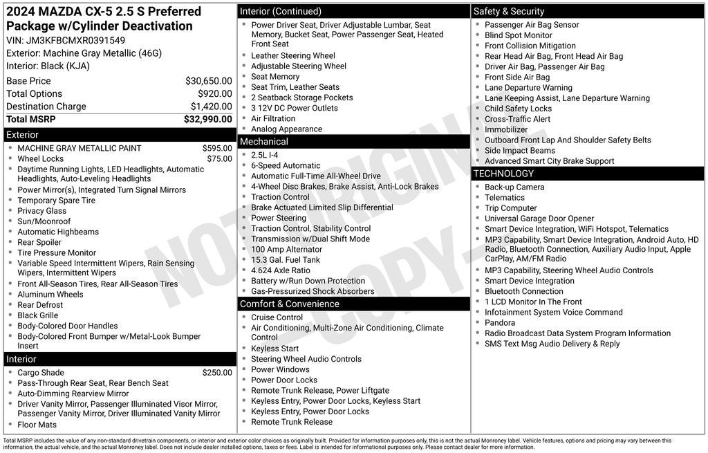 2024 Mazda Mazda CX-5 2.5 S Preferred Package