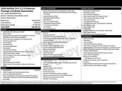 2024 Mazda Mazda CX-5 2.5 S Preferred Package