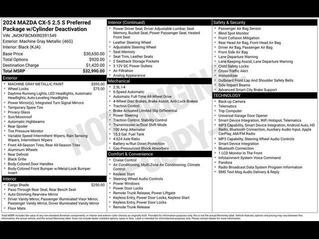 2024 Mazda Mazda CX-5 2.5 S Preferred Package