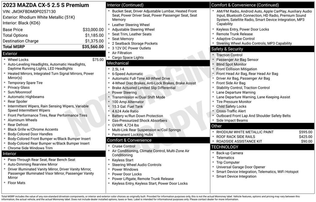 2023 Mazda Mazda CX-5 2.5 S Premium Package