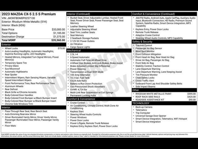 2023 Mazda Mazda CX-5 2.5 S Premium Package