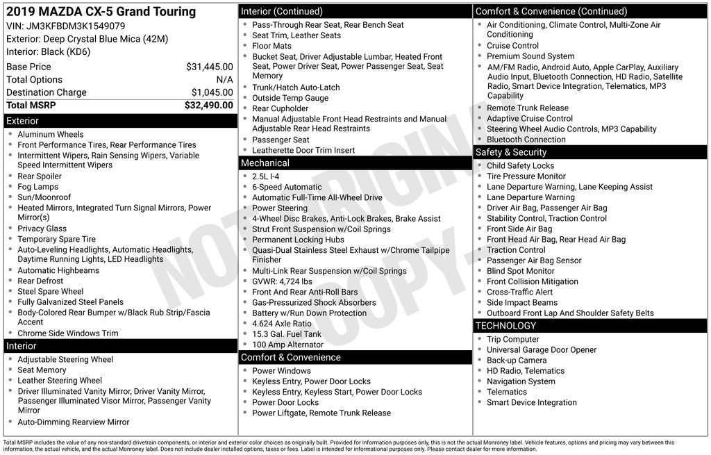 2019 Mazda Mazda CX-5 Grand Touring