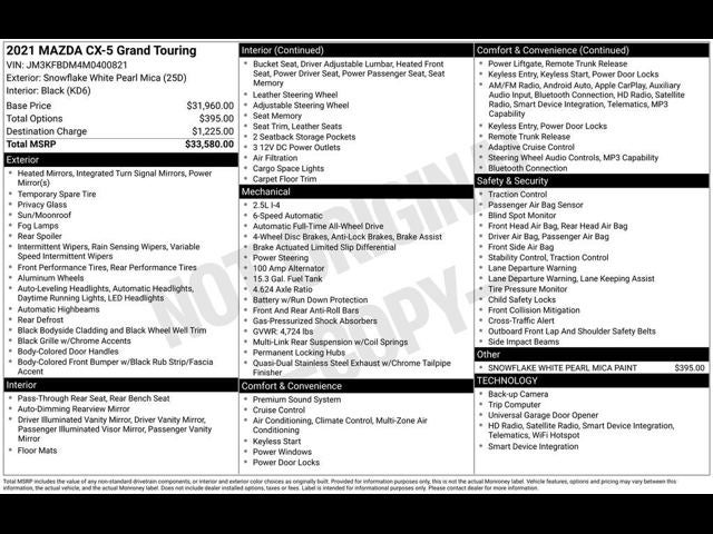 2021 Mazda Mazda CX-5 Grand Touring
