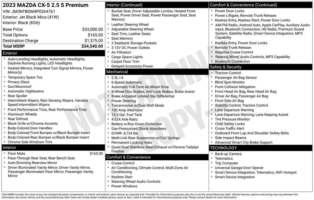 2023 Mazda Mazda CX-5 2.5 S Premium Package