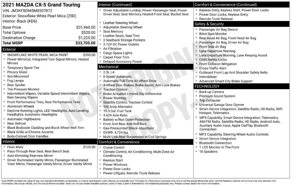 2021 Mazda Mazda CX-5 Grand Touring