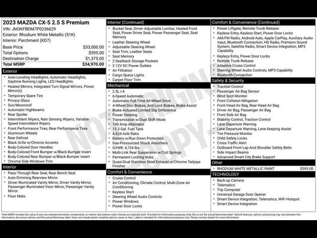 2023 Mazda Mazda CX-5 2.5 S Premium Package