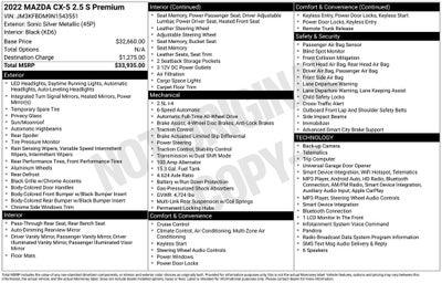 2022 Mazda Mazda CX-5 2.5 S Premium Package