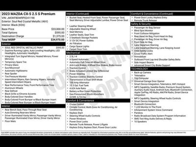 2023 Mazda Mazda CX-5 2.5 S Premium Package