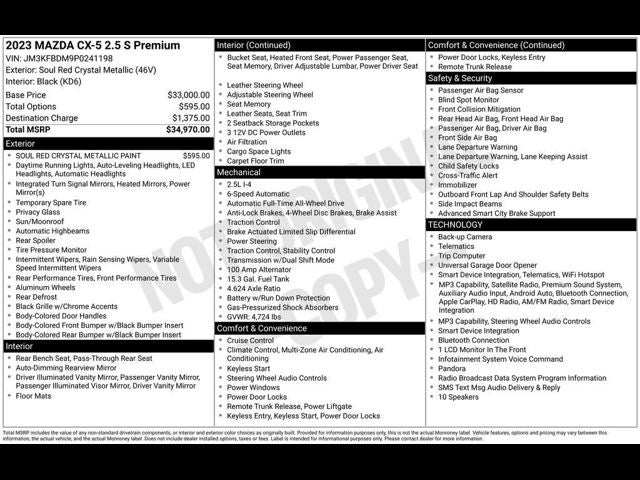 2023 Mazda Mazda CX-5 2.5 S Premium Package