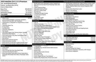 2023 Mazda Mazda CX-5 2.5 S Premium Package