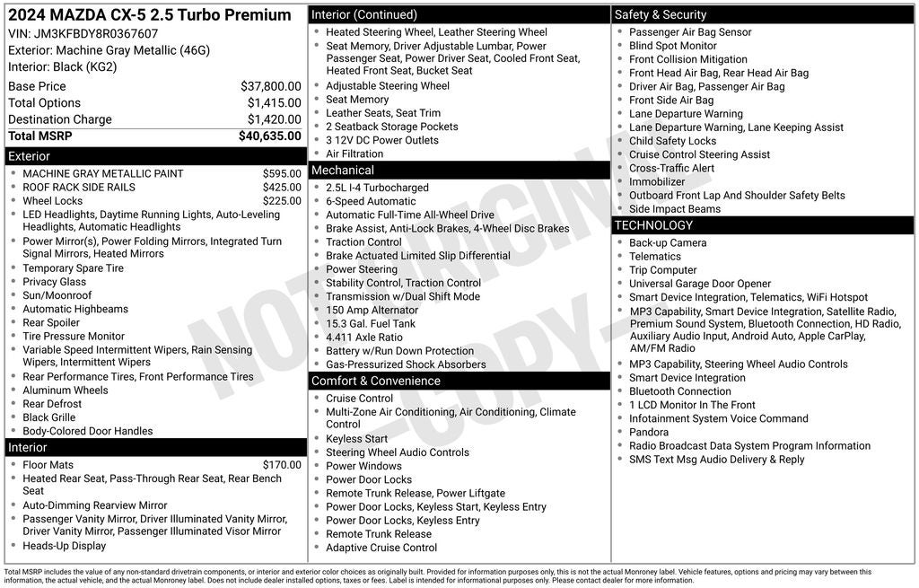 2024 Mazda Mazda CX-5 2.5 Turbo Premium