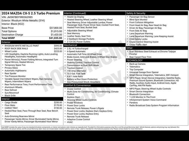 2024 Mazda Mazda CX-5 2.5 Turbo Premium