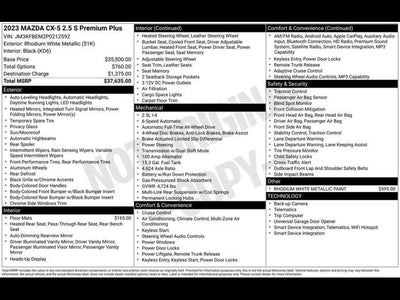 2023 Mazda Mazda CX-5 2.5 S Premium Plus Package