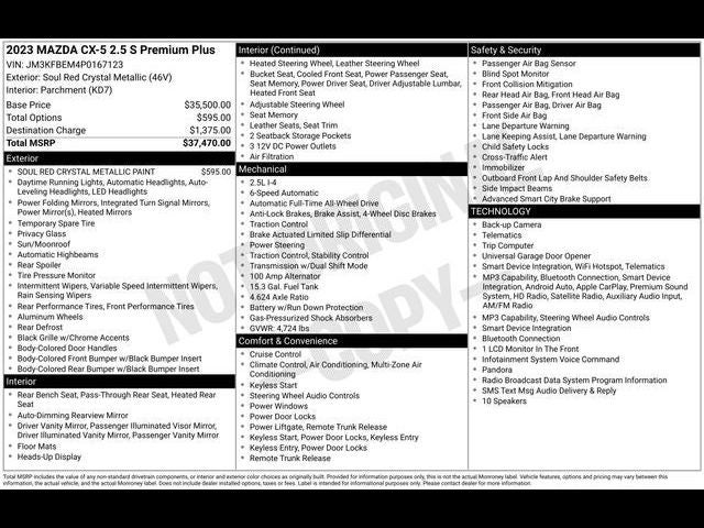 2023 Mazda Mazda CX-5 2.5 S Premium Plus Package