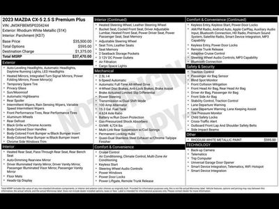 2023 Mazda Mazda CX-5 2.5 S Premium Plus Package