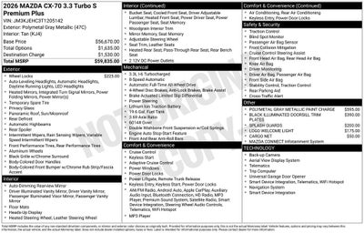 2026 Mazda Mazda CX-70 3.3 Turbo S Premium Plus AWD