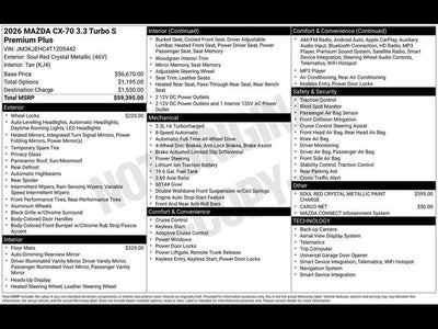 2026 Mazda Mazda CX-70 3.3 Turbo S Premium Plus AWD