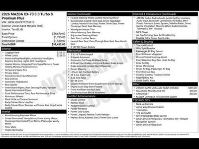 2026 Mazda Mazda CX-70 3.3 Turbo S Premium Plus AWD