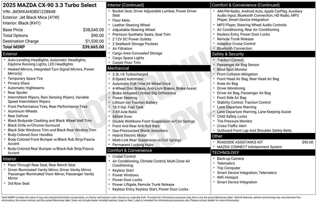 2025 Mazda Mazda CX-90 3.3 Turbo Select