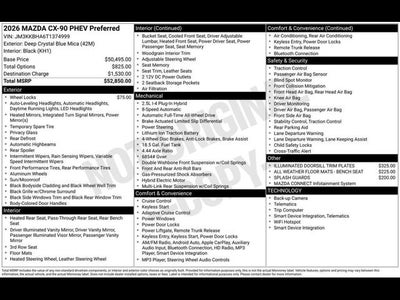 2026 Mazda Mazda CX-90 Plug-In Hybrid Preferred AWD