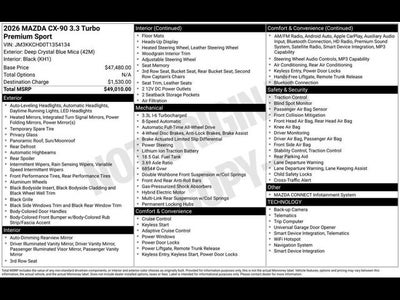 2026 Mazda Mazda CX-90 3.3 Turbo Premium