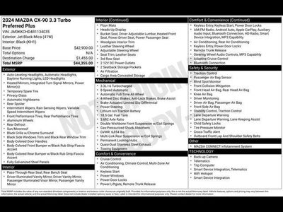 2024 Mazda Mazda CX-90 3.3 Turbo Preferred Plus
