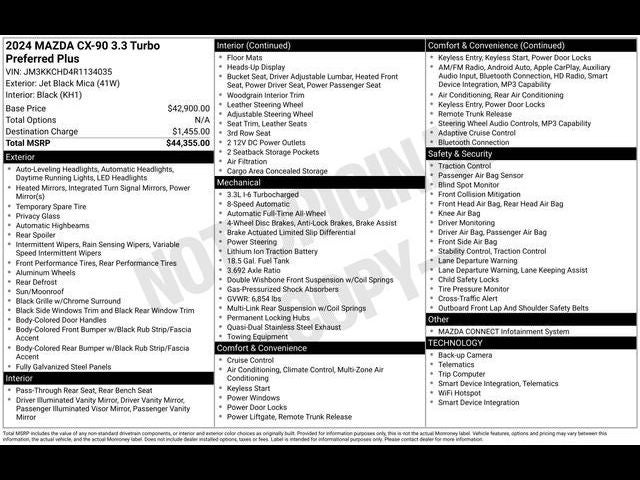2024 Mazda Mazda CX-90 3.3 Turbo Preferred Plus