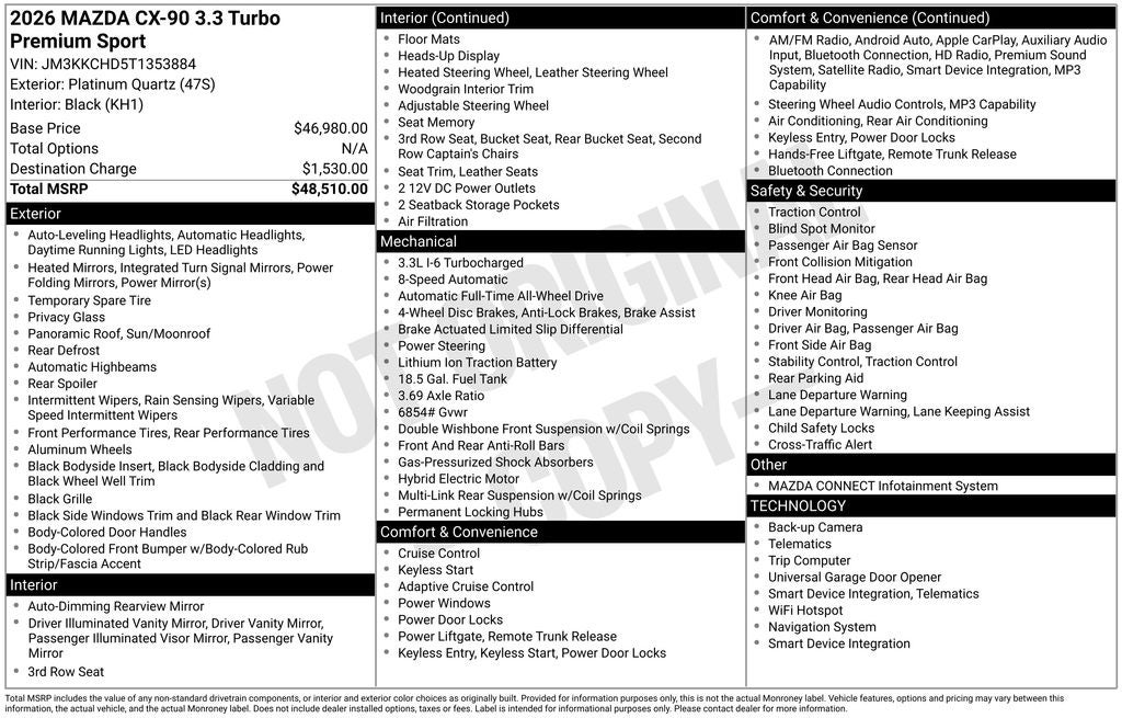 2026 Mazda Mazda CX-90 3.3 Turbo Premium