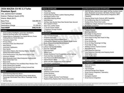 2026 Mazda Mazda CX-90 3.3 Turbo Premium